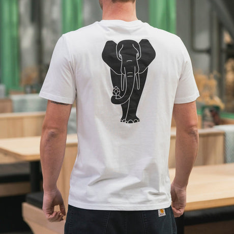 White Kaleidoscope Elephant T-Shirt